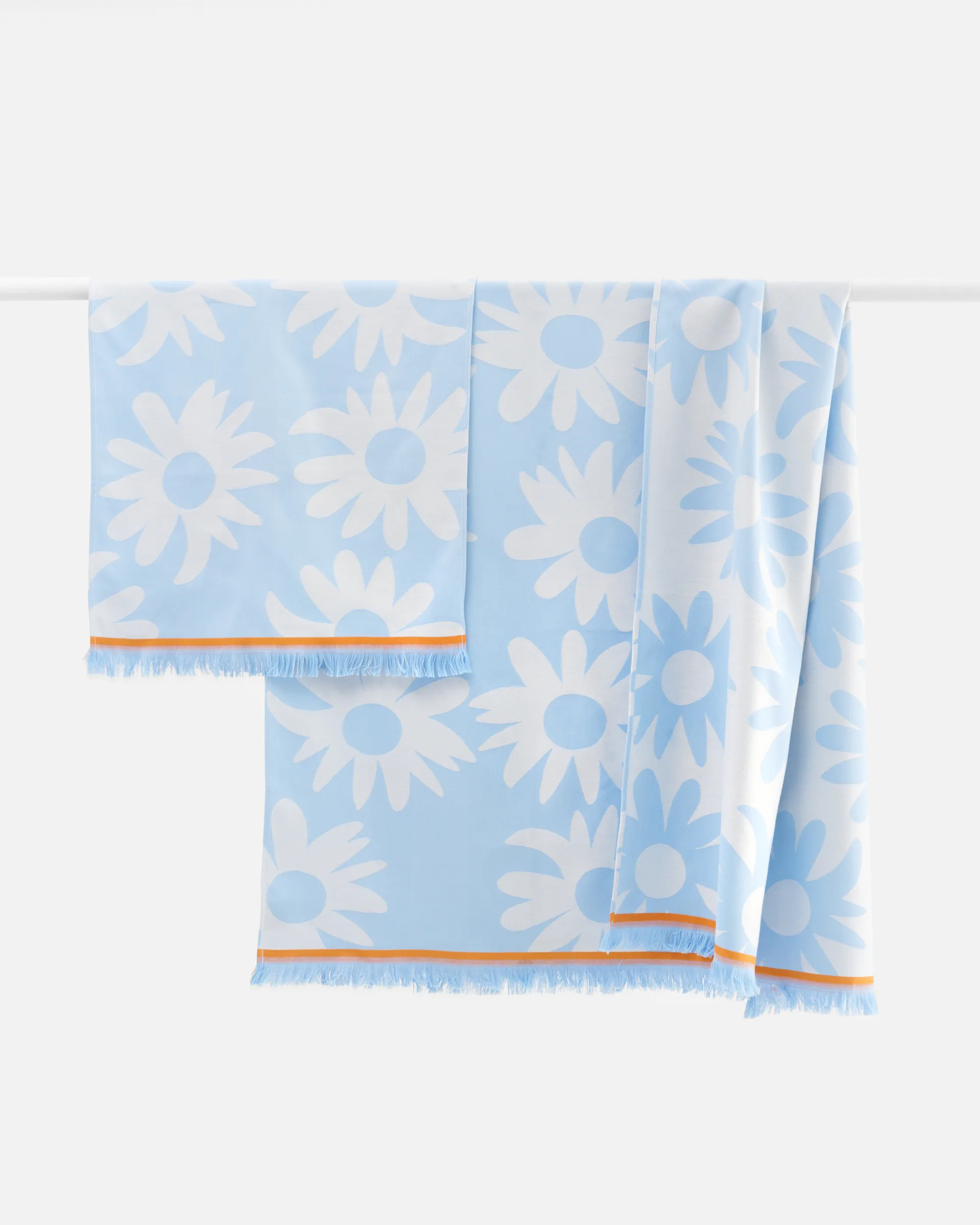 Serviette de bain Hamam Rakastaa ei rakasta 91x165 cm, Orange-Off-white-light blue Marimekko
