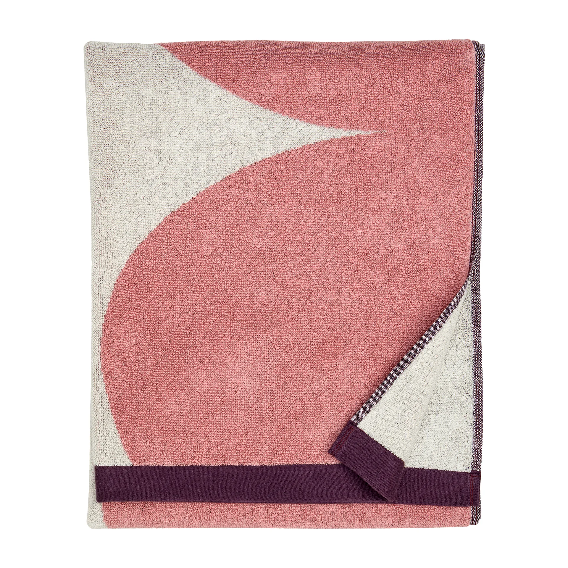 Serviette de bain Härkä 150x70 cm, blanc-rose-rouge Marimekko