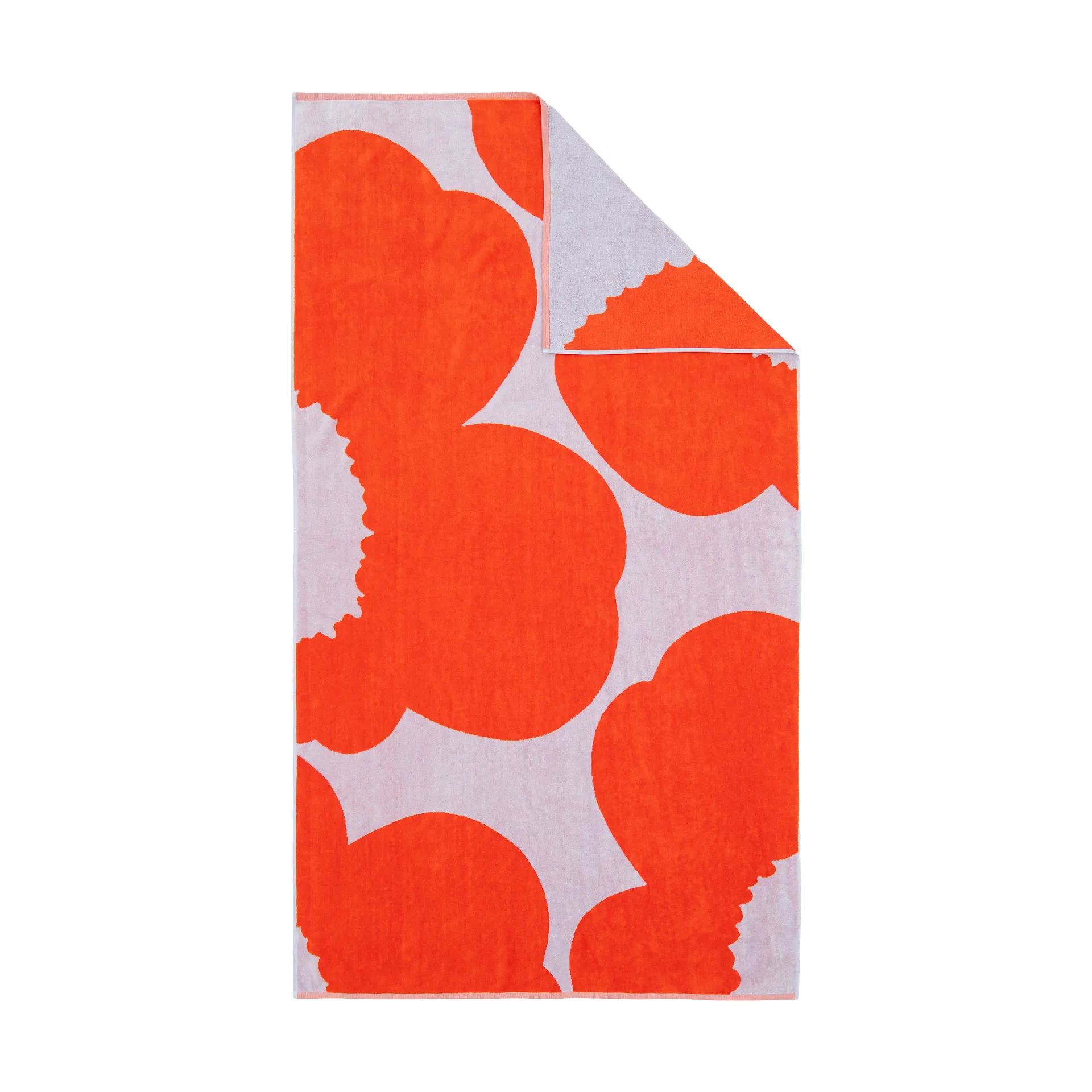 Serviette de bain Iso Unikko, Blue lilac-orange red, 100x180 cm Marimekko