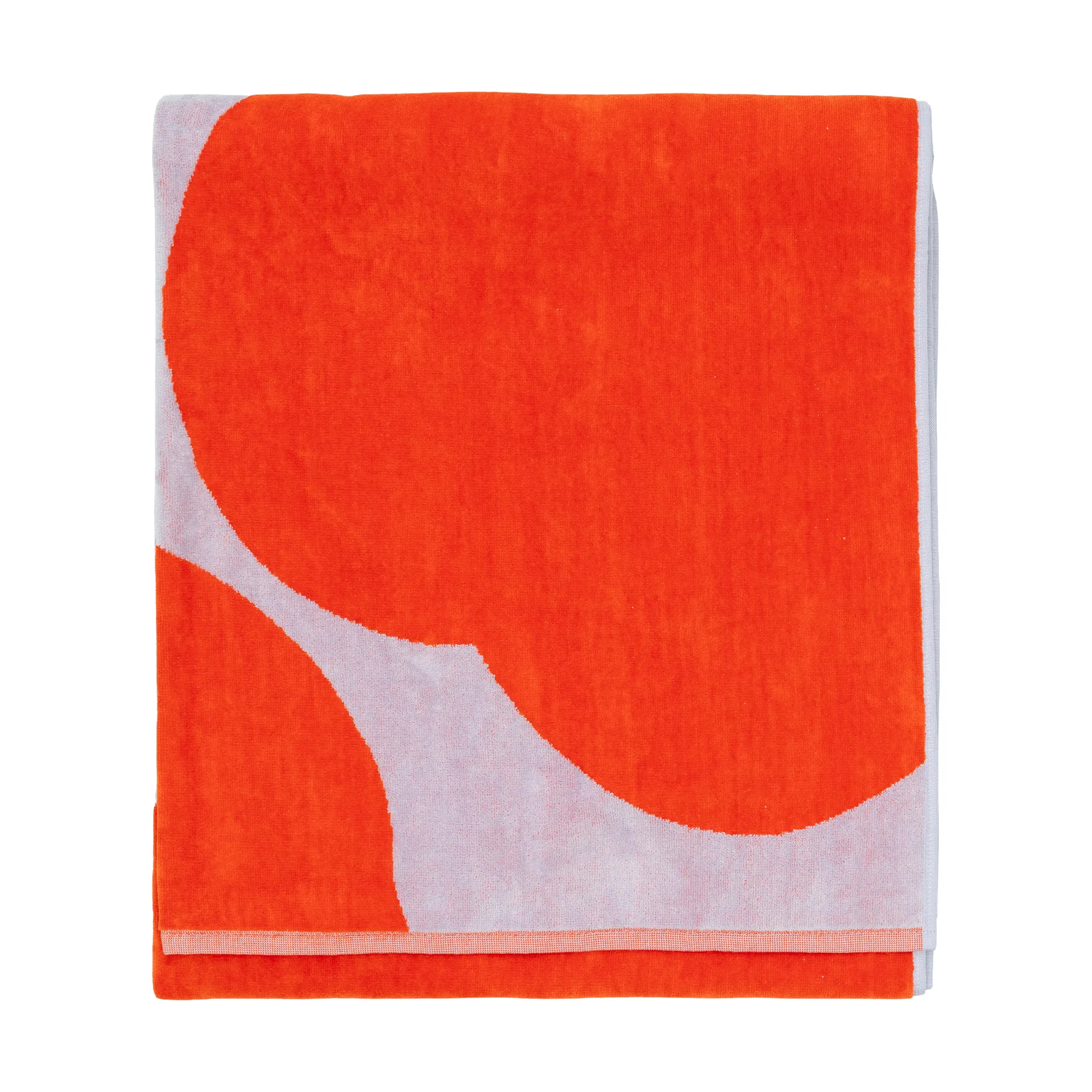 Serviette de bain Iso Unikko, Blue lilac-orange red, 100x180 cm Marimekko