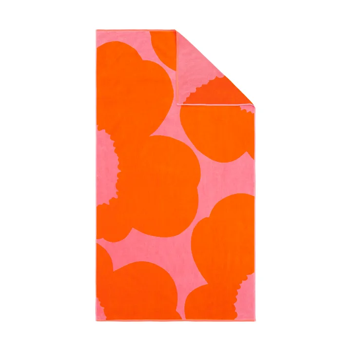 Serviette de bain Iso Unikko - Pink-orange red, 100x180 cm - Marimekko