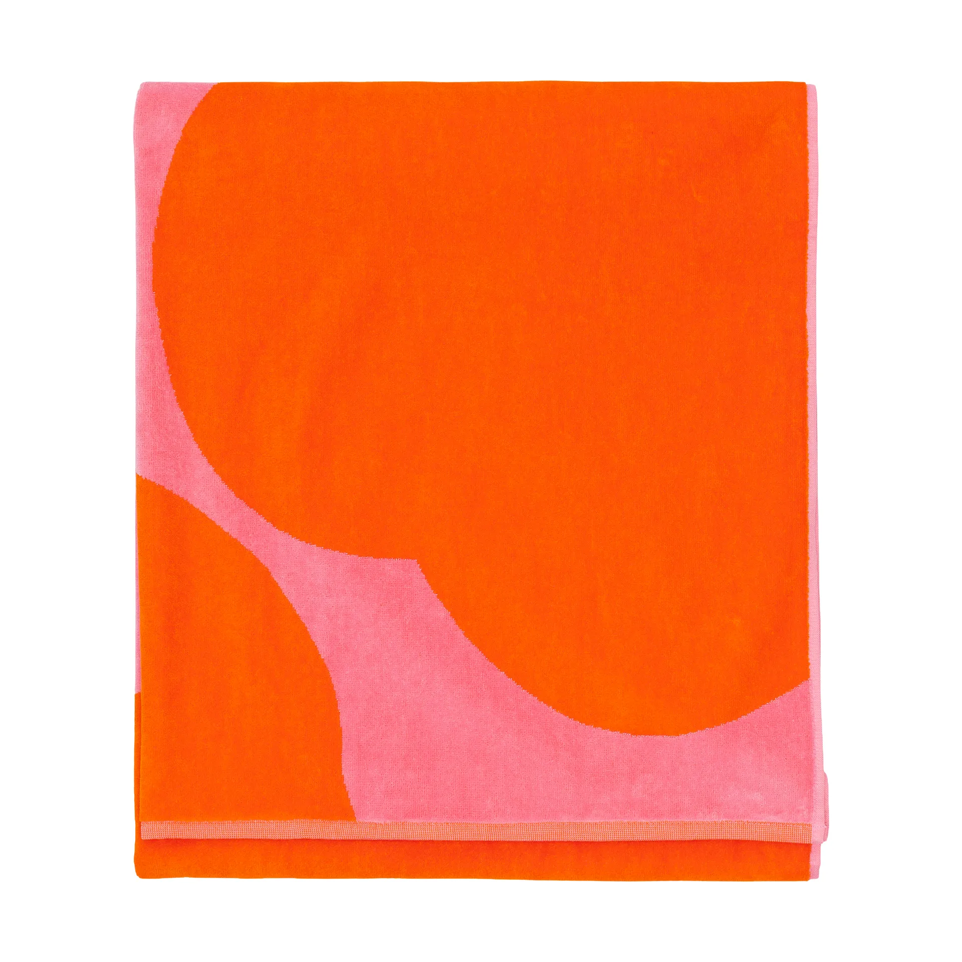 Serviette de bain Iso Unikko, Pink-orange red, 100x180 cm Marimekko