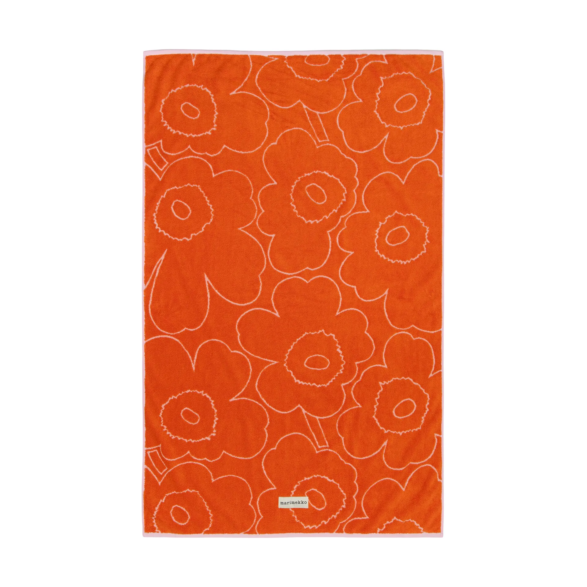 Serviette de bain Piirto Unikko 100x160 cm, Burnt orange-pink Marimekko