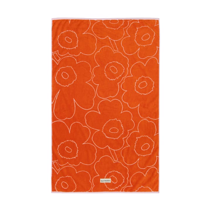 Serviette de bain Piirto Unikko 100x160 cm - Burnt orange-pink - Marimekko