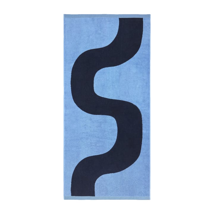 Serviette de bain Seireeni 70x150 cm, Bleu foncé-bleu Marimekko