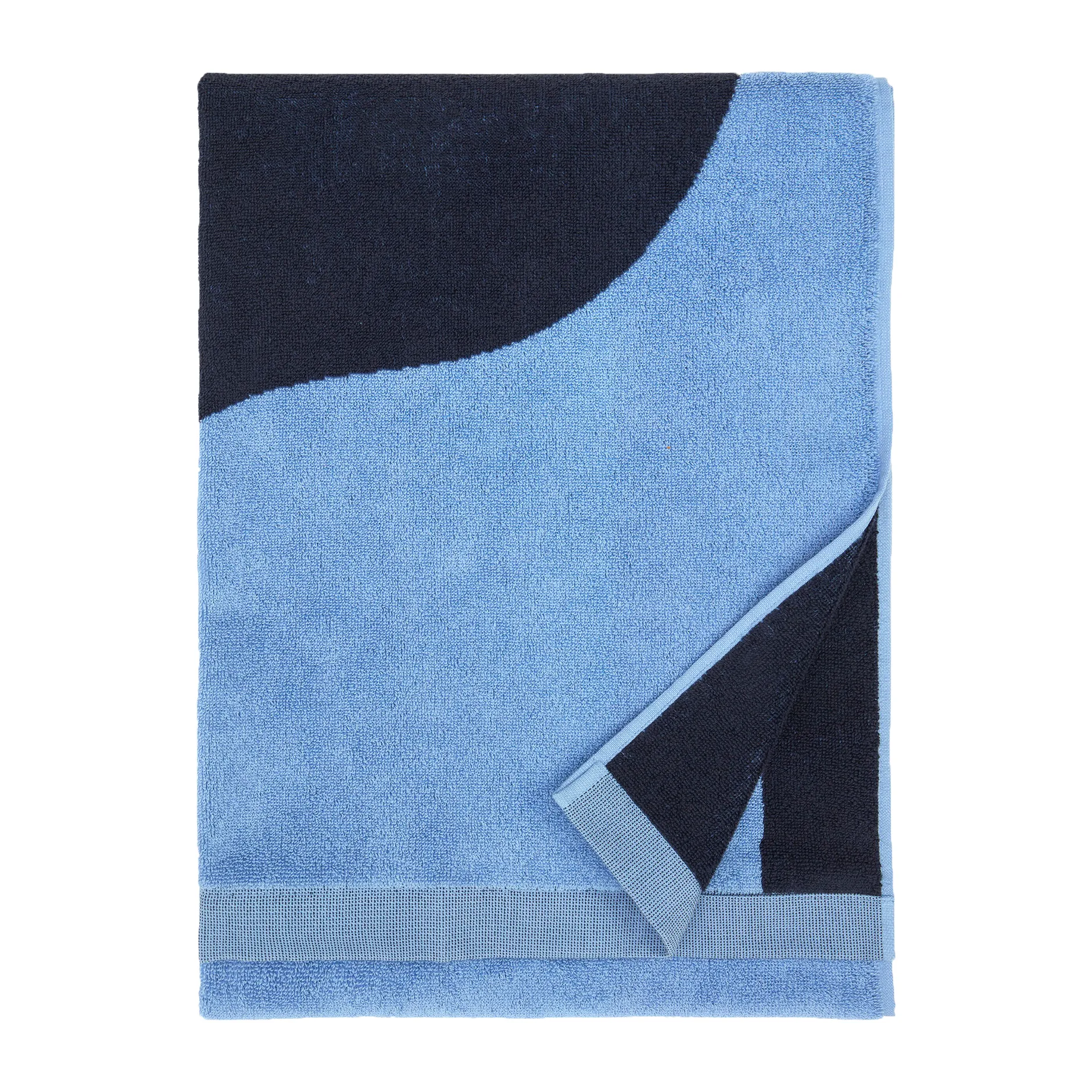Serviette de bain Seireeni 70x150 cm, Bleu foncé-bleu Marimekko