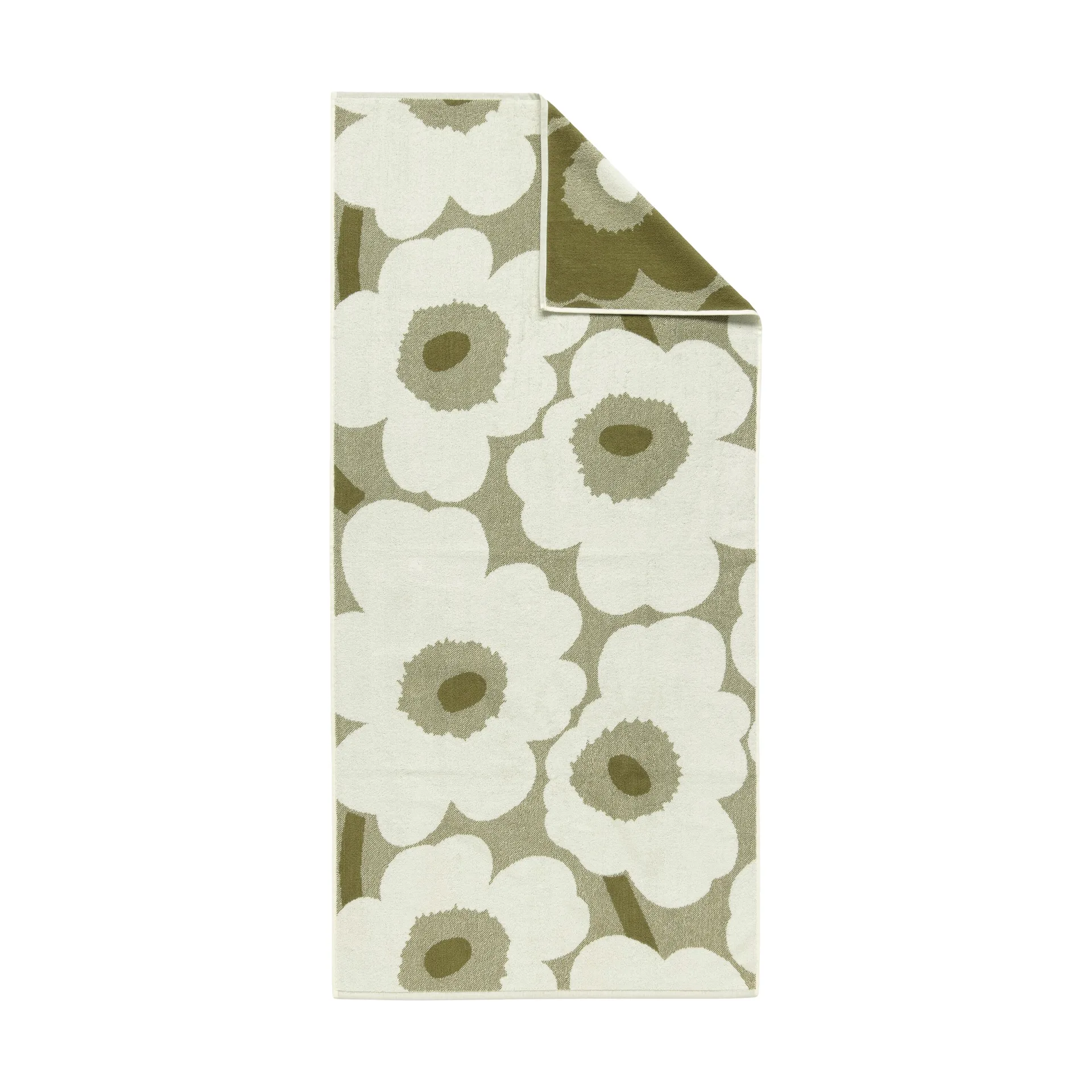 Serviette de bain Unikko 70x150 cm, Green umber-cream Marimekko