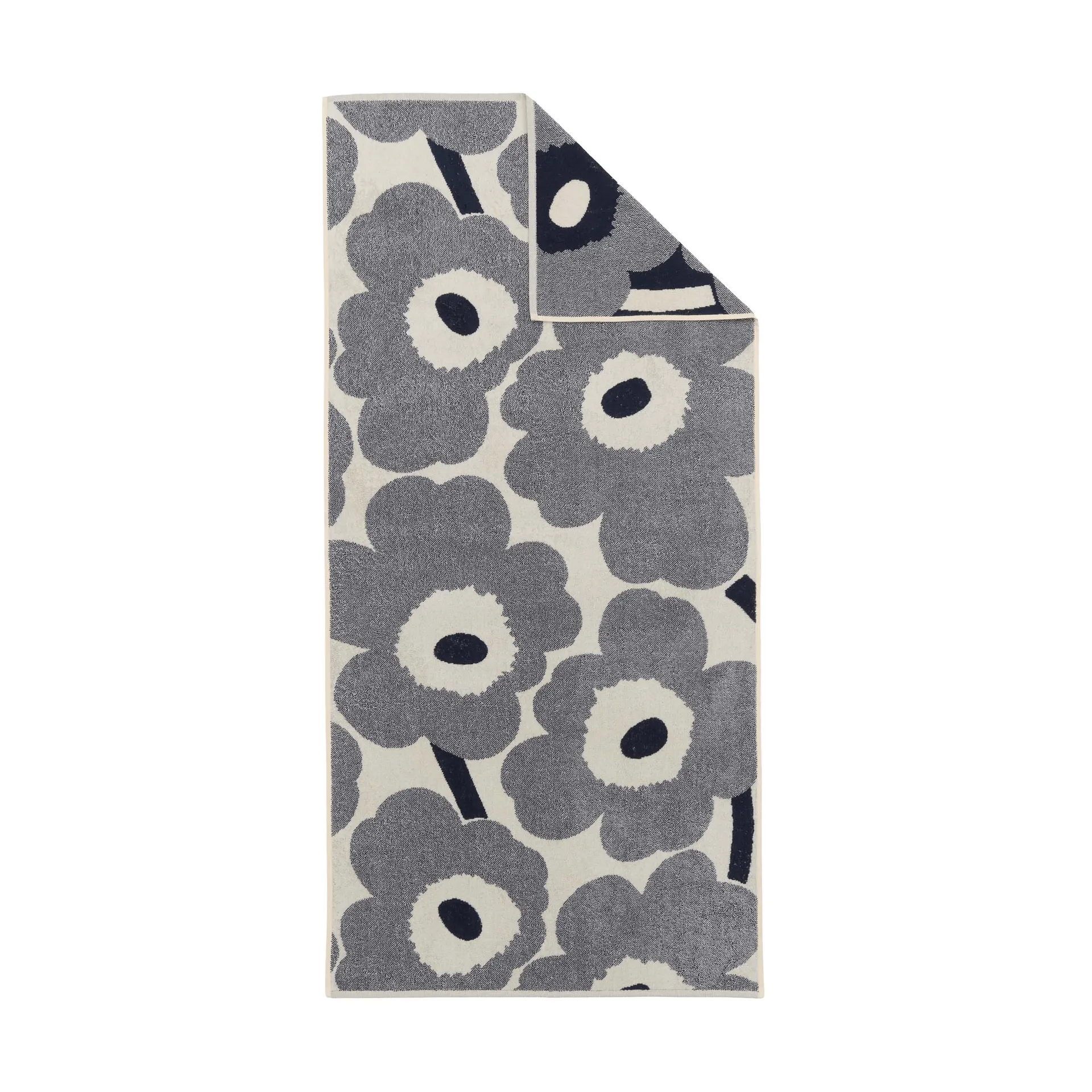 Serviette de bain Unikko 70x150 cm, Off white-blueberry Marimekko