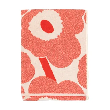 Serviette de bain Unikko 70x150 cm - Off white-orange red - Marimekko