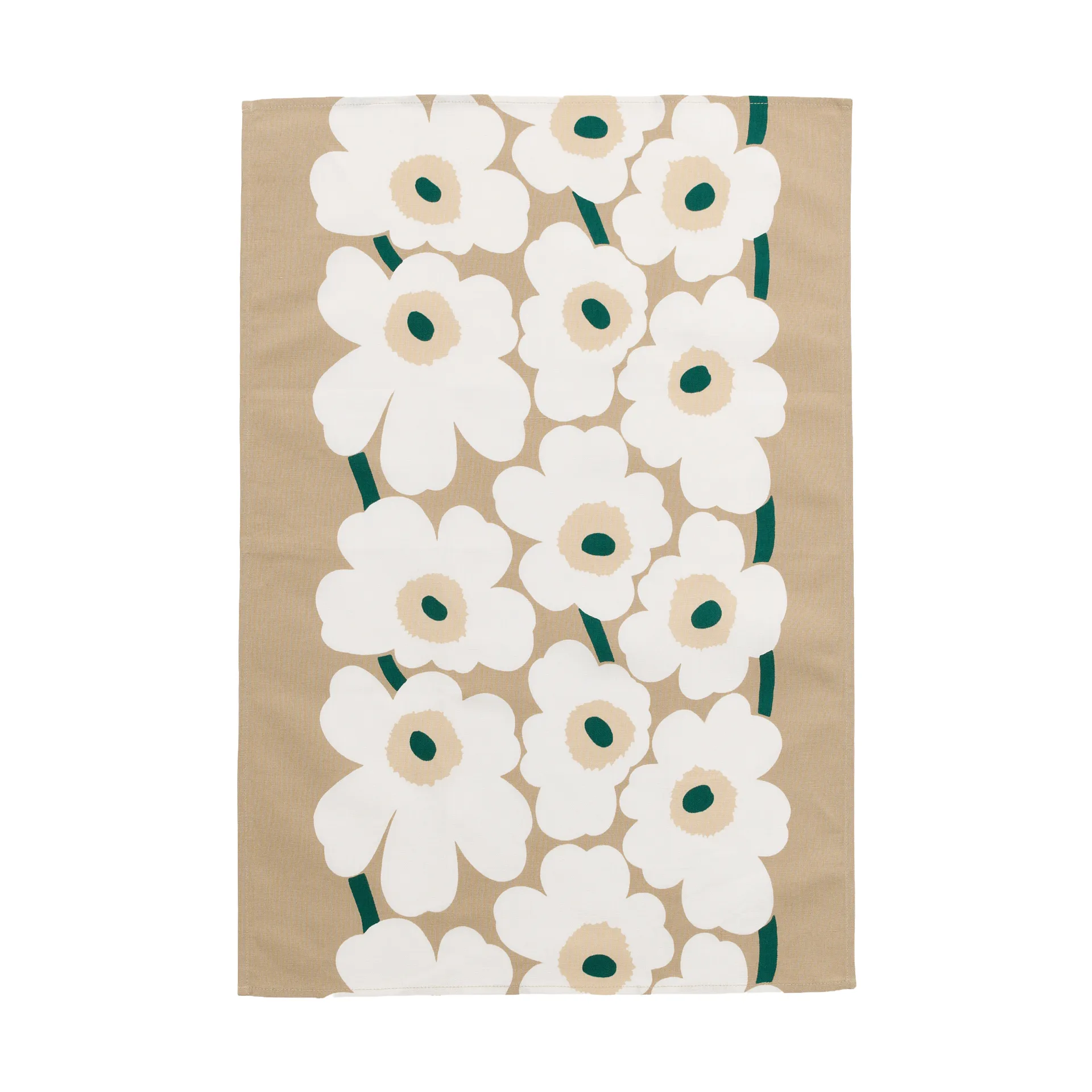 Serviette de cuisine Unikko 47x70 cm, Sand-white-hay-emerald Marimekko