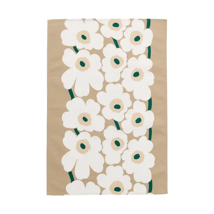 Serviette de cuisine Unikko 47x70 cm - Sand-white-hay-emerald - Marimekko