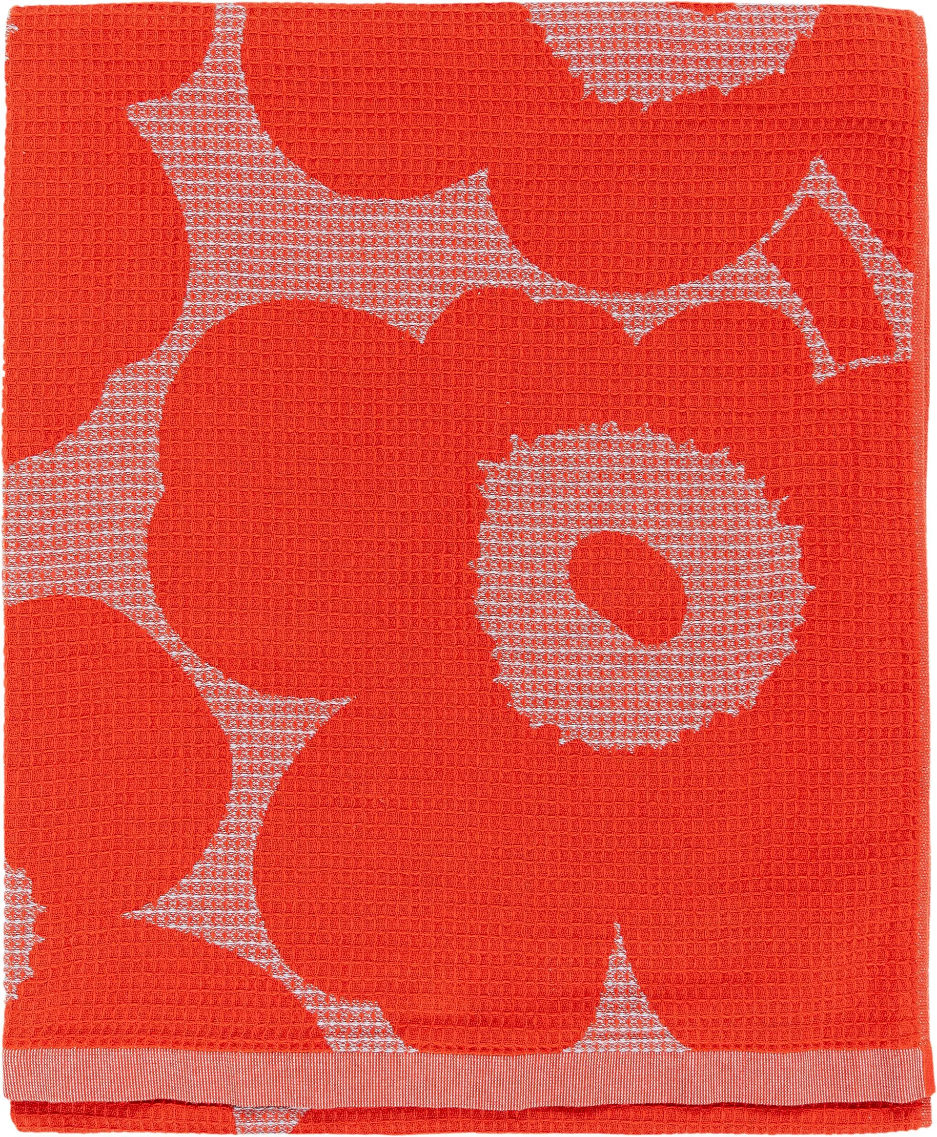 Serviette de plage Unikko 96,5x180 cm, L. blue-orange Marimekko