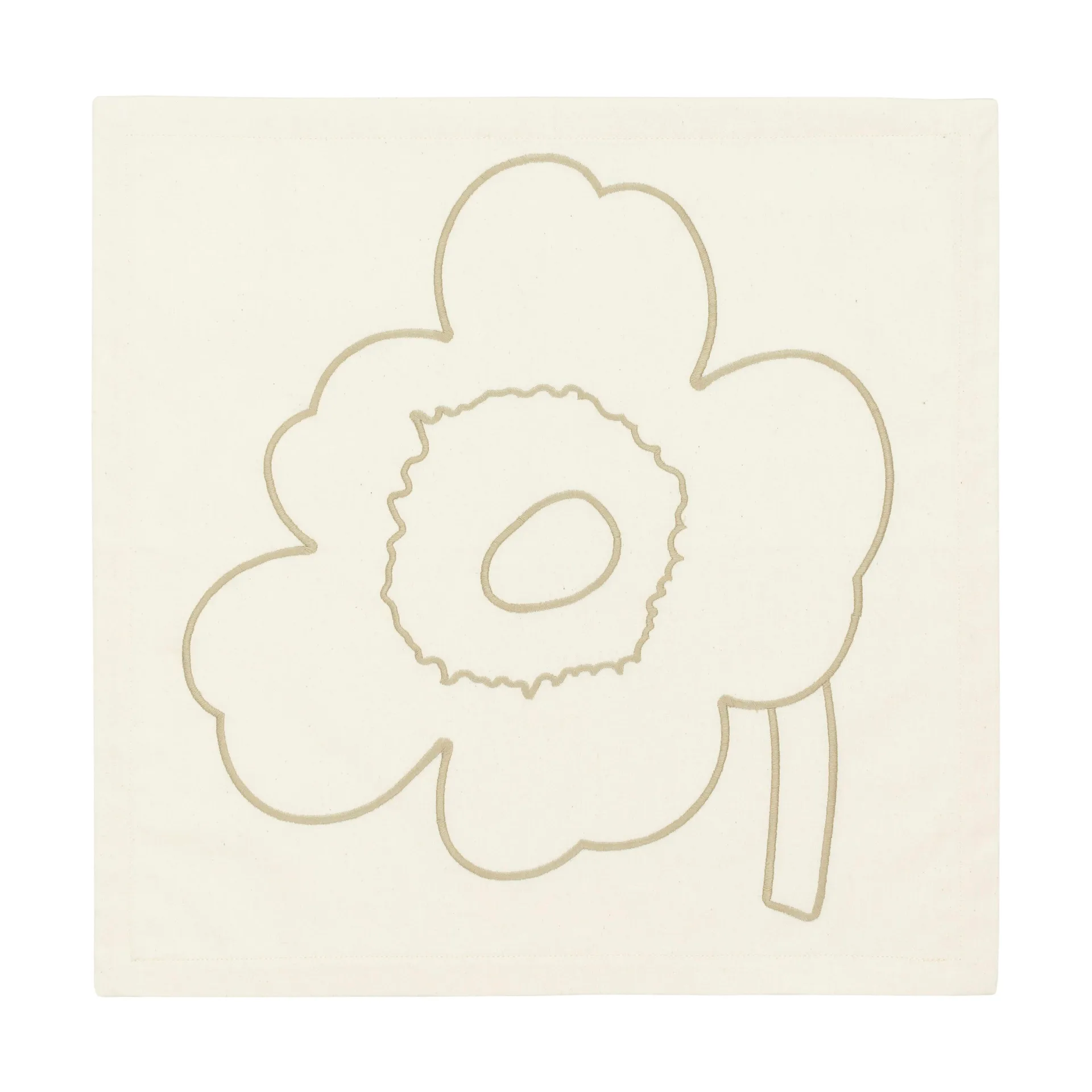 Serviette en coton Piirto Unikko pack de 3, Off white-straw Marimekko