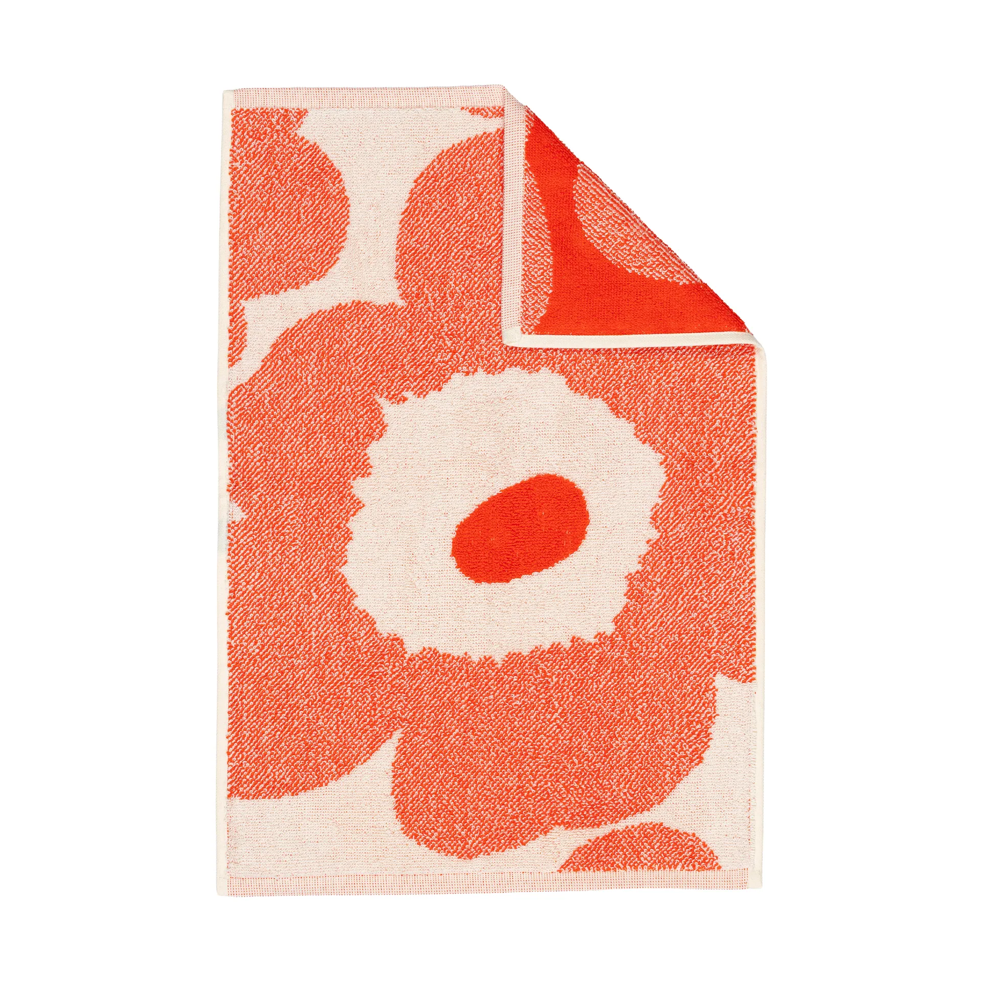 Serviette invité Unikko 32x50 cm, Off white-orange red Marimekko