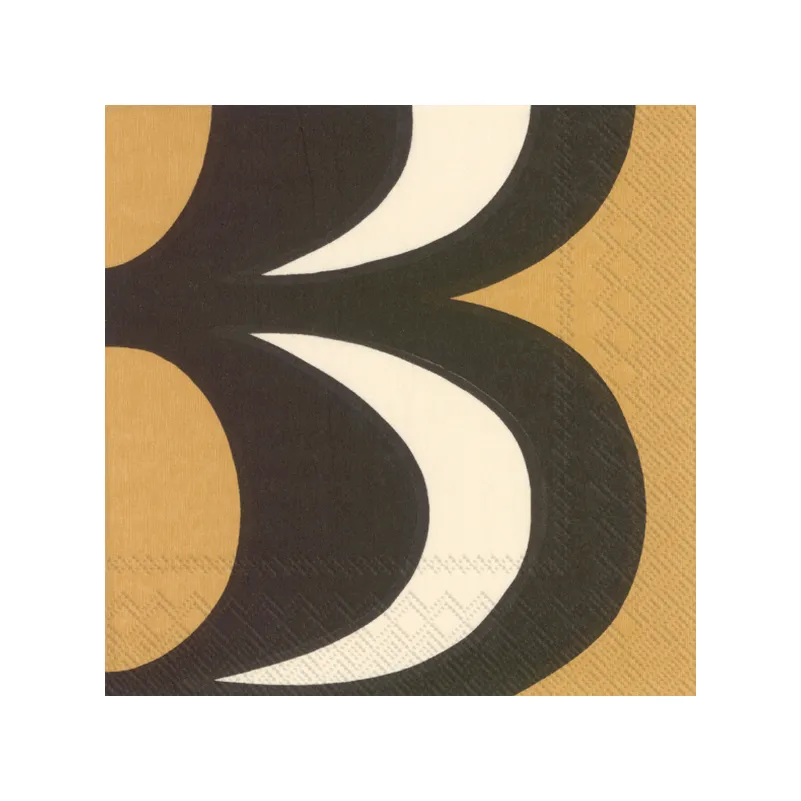 Serviette Kaivo 33x33 cm Lot de 20, Black-cream Marimekko