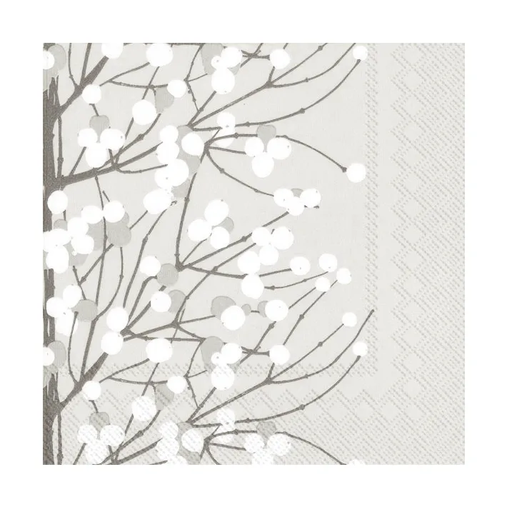 Serviette Lumimarja 33x33 cm Lot de 20, Gris Marimekko
