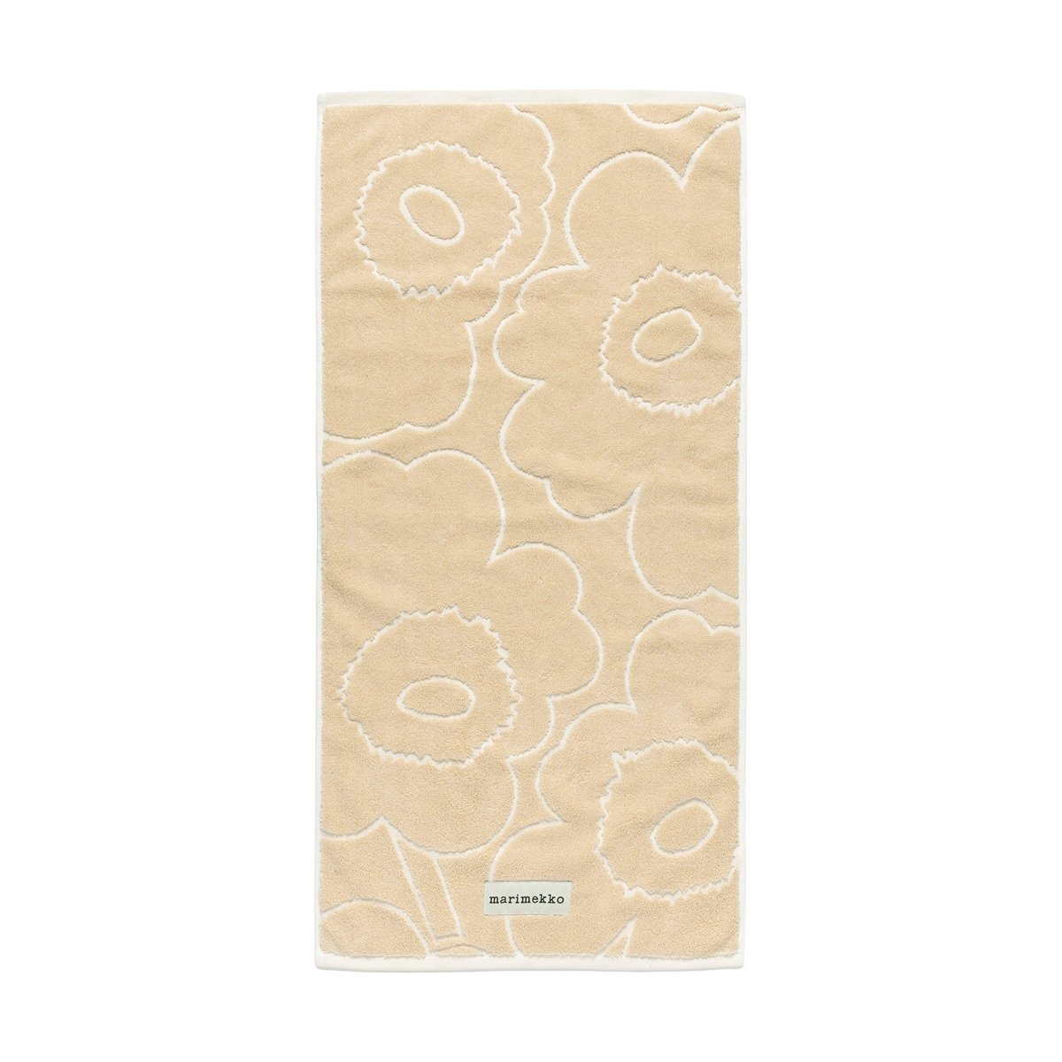 Marimekko Serviette Piirto Unikko 50x100 cm Beige | Design Scandinave | Serviettes de bain | Beige