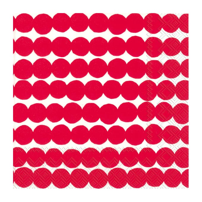 Serviette Räsymatto 33x33 cm Lot de 20 - Rouge - Marimekko