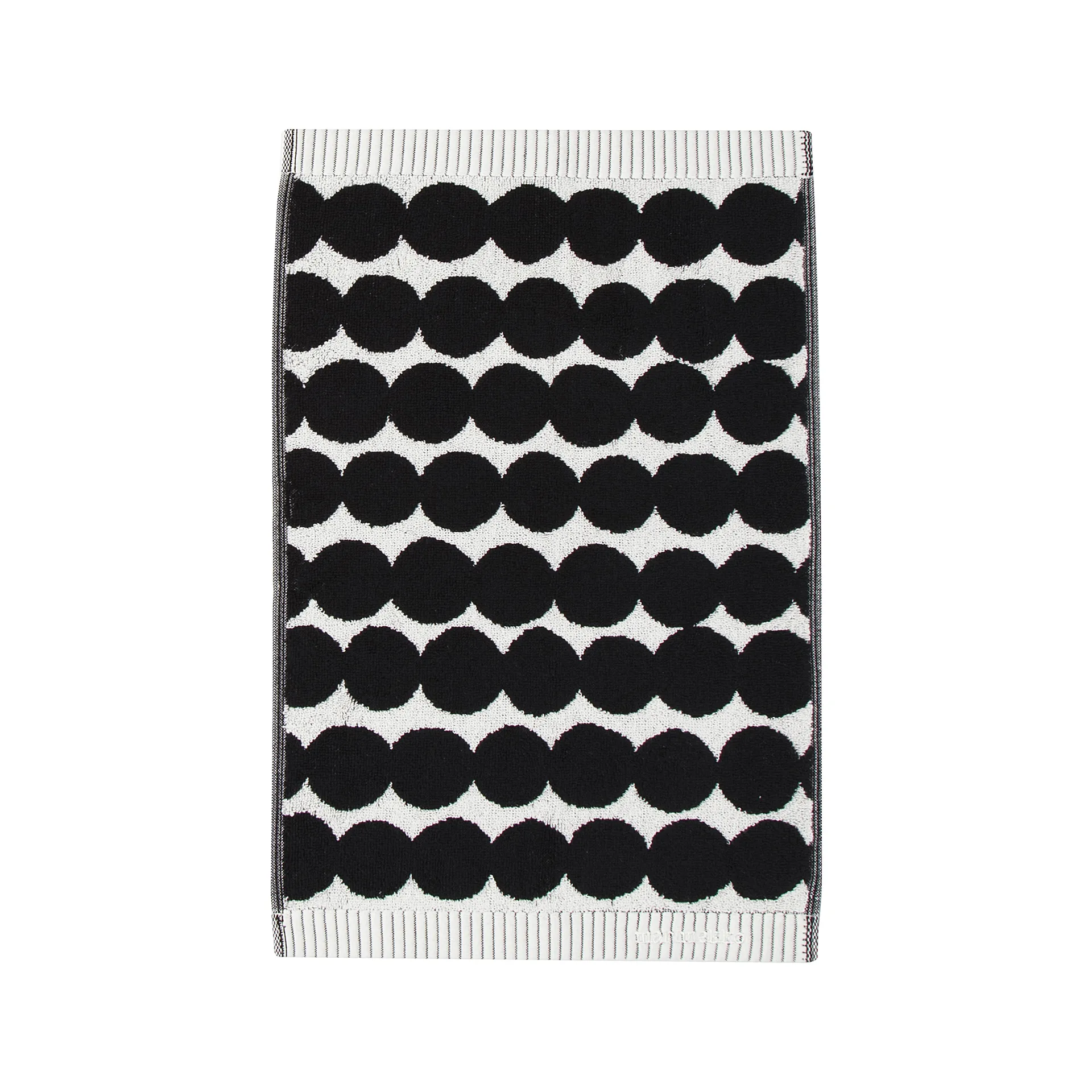 Serviette Räsymatto noire, serviette d'invité30x50 cm Marimekko