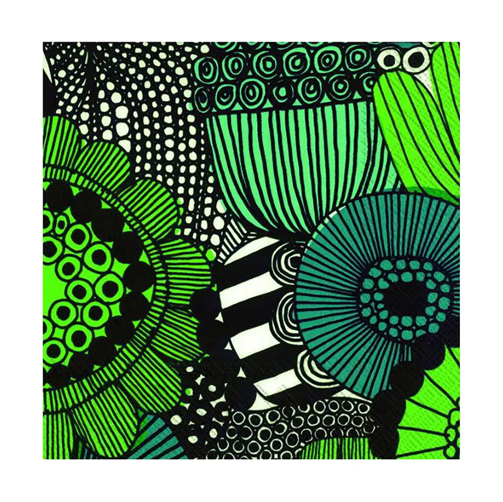 Serviette Siirtolapuutarha 33x33 cm Lot de 20, Vert Marimekko