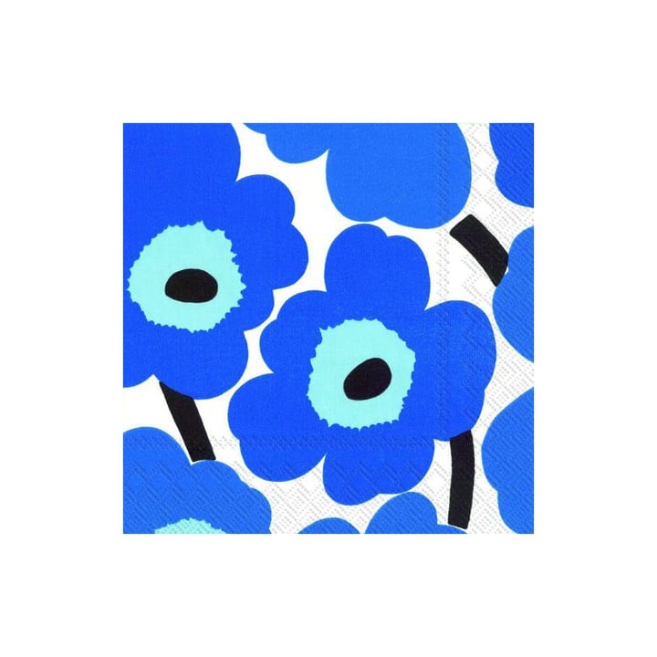 Serviette Unikko 33x33 cm Lot de 20 - Bleu - Marimekko