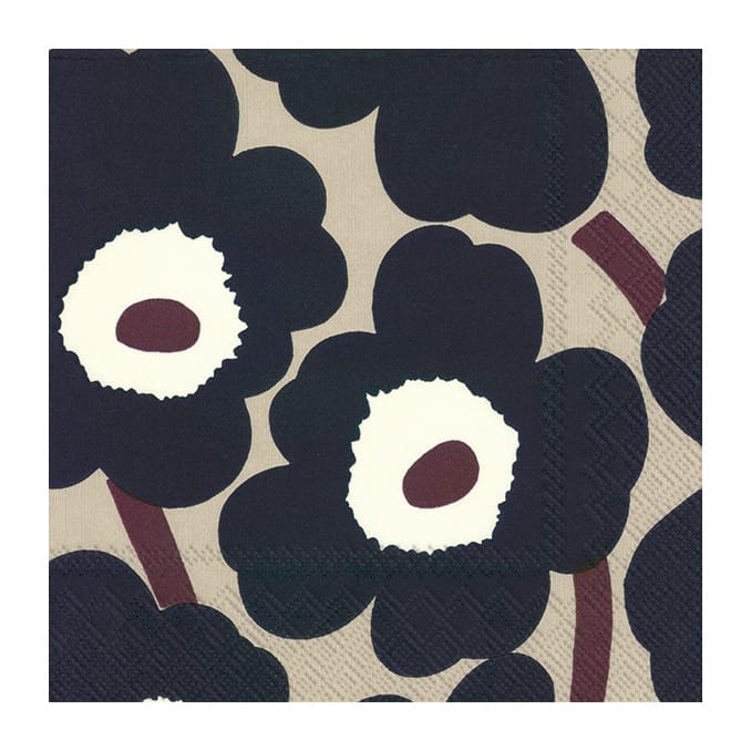 Serviette Unikko 33x33 cm Lot de 20 - Blue linen - Marimekko