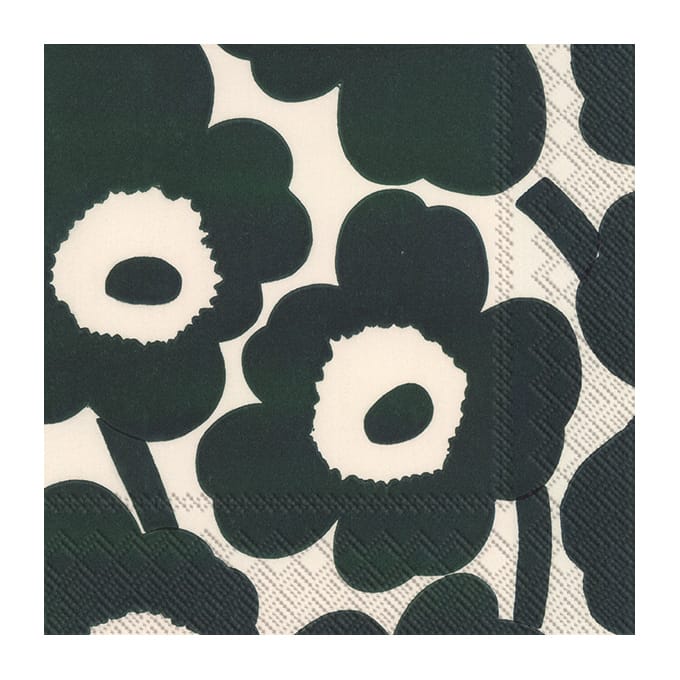 Serviette Unikko 33x33 cm Lot de 20 - Cream green - Marimekko