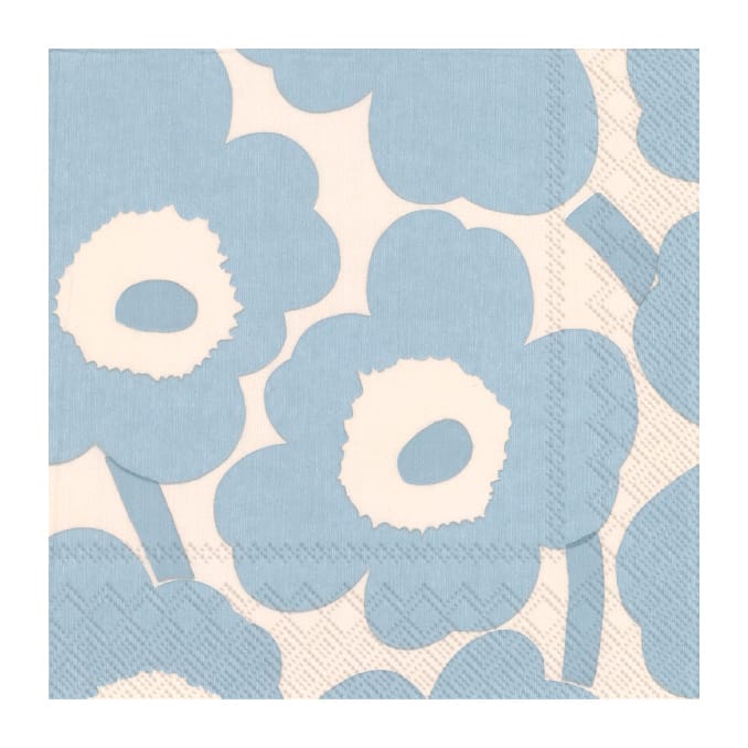 Serviette Unikko 33x33 cm Lot de 20 - Cream light blue - Marimekko