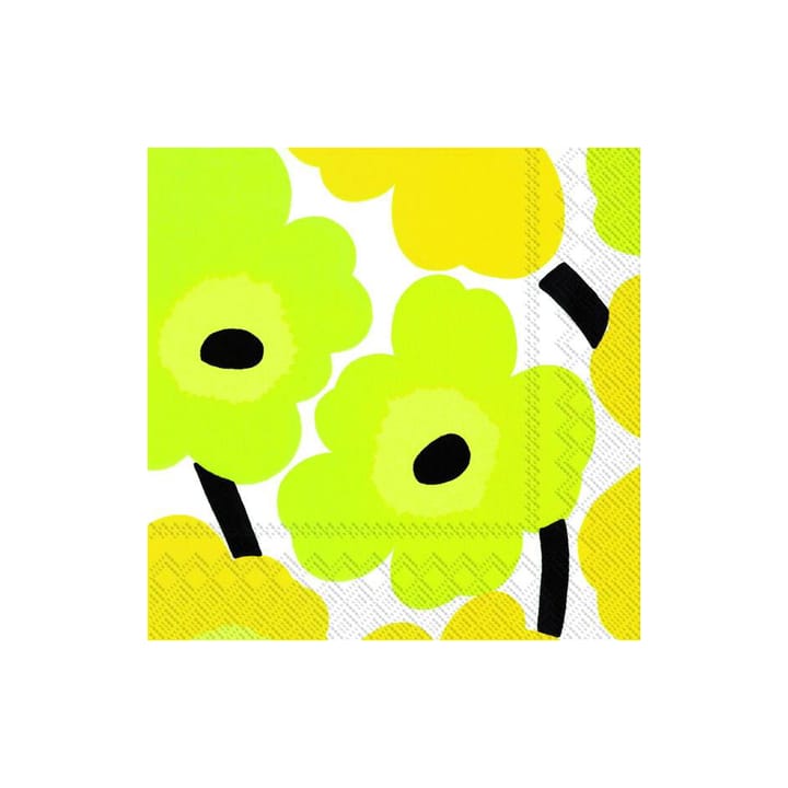 Serviette Unikko 33x33 cm Lot de 20 - Jaune - Marimekko