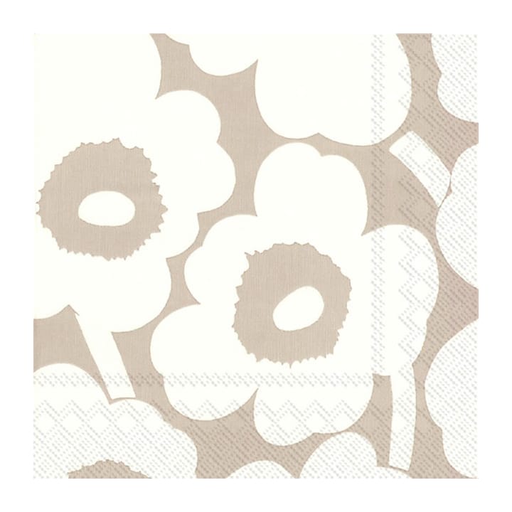 Serviette Unikko 33x33 cm Lot de 20 - Linen-cream - Marimekko