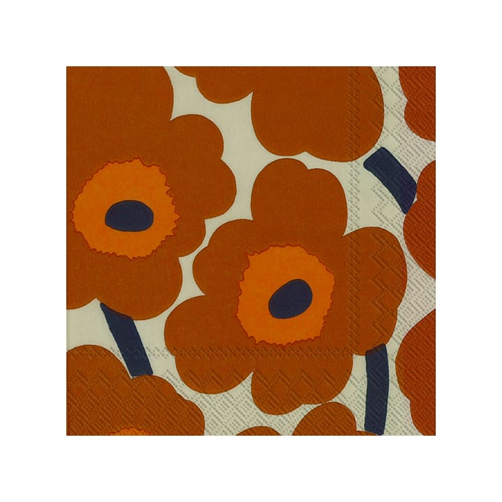 Serviette Unikko 33x33 cm Lot de 20 - Terracotta - Marimekko