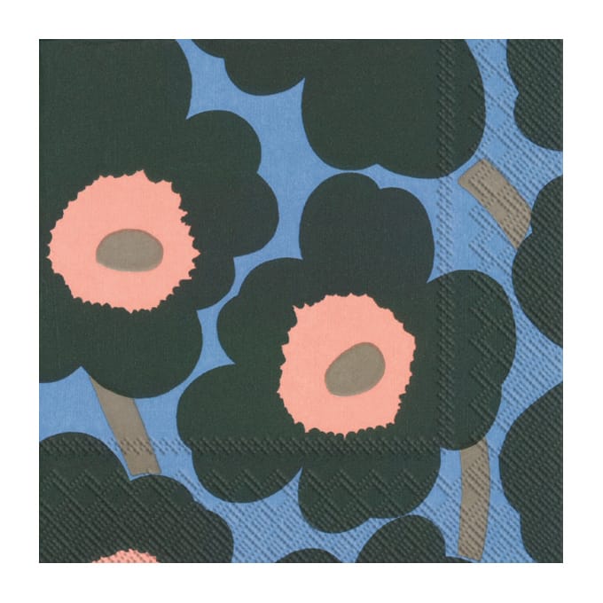 Serviette Unikko 33x33 cm Lot de 20 - Vert-bleu - Marimekko