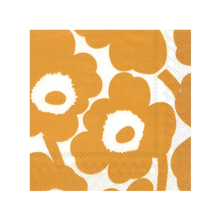 Serviette Unikko 33x33 cm Lot de 20 - White-gold - Marimekko
