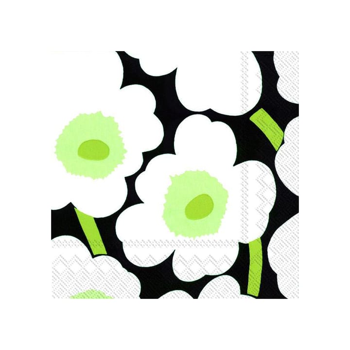 Serviette Unikko 40x40 cm Lot de 20 - Noir - Marimekko