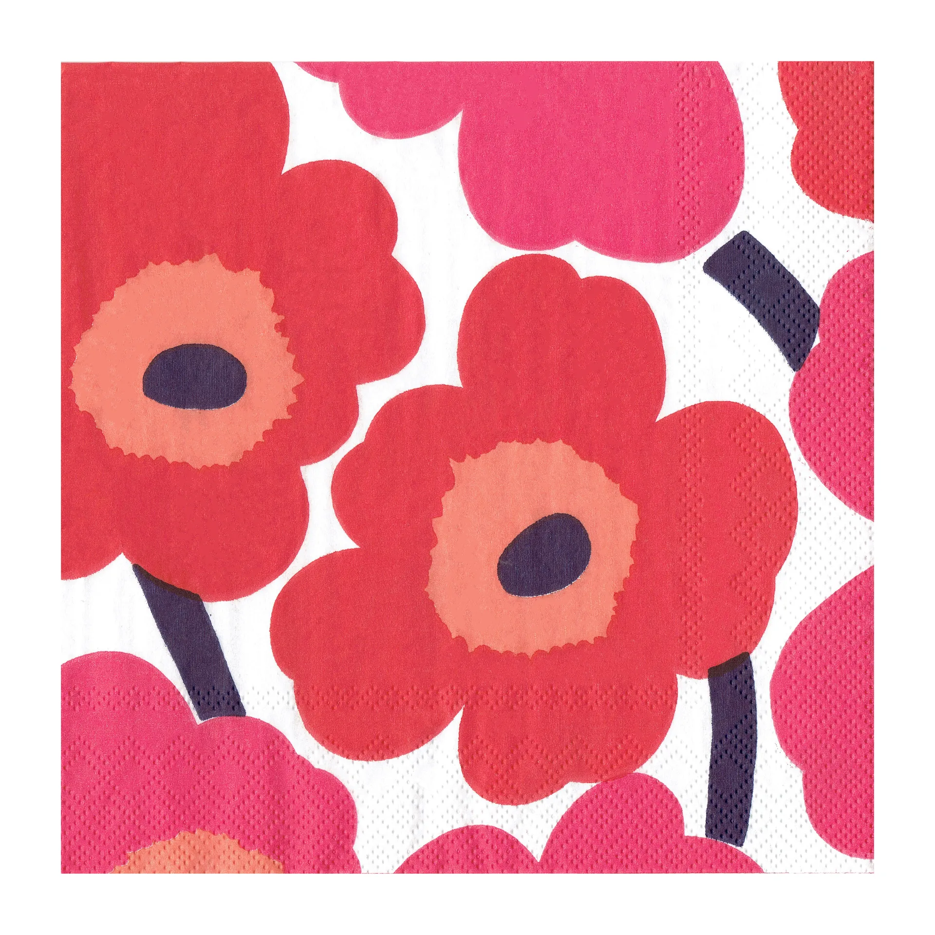 Serviette Unikko 40x40 cm Lot de 20, Red Marimekko
