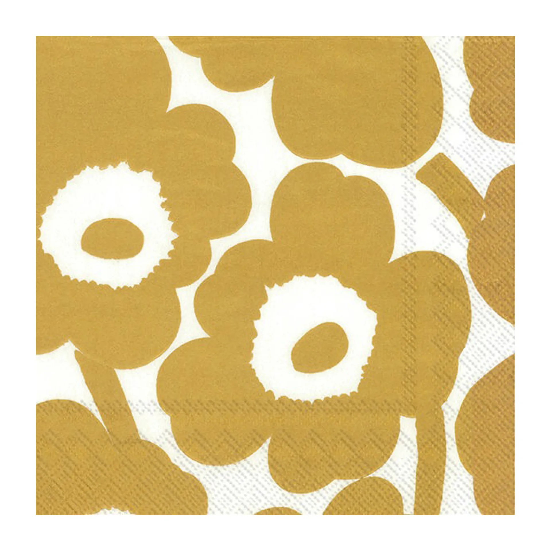 Serviette Unikko 40x40 cm Lot de 20, White-gold Marimekko
