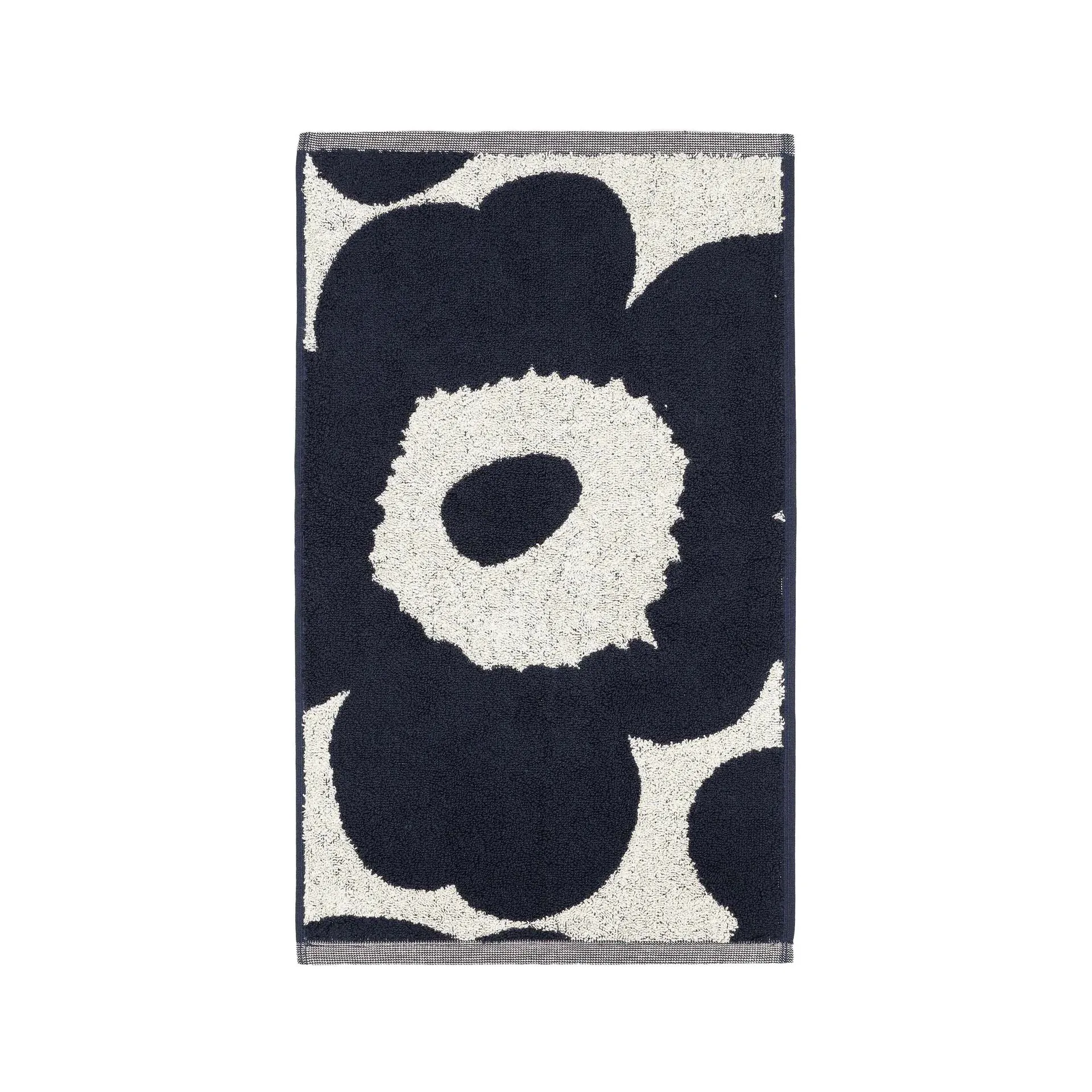 Serviette Unikko Blanc nature-bleu foncé, 30x50 cm Marimekko