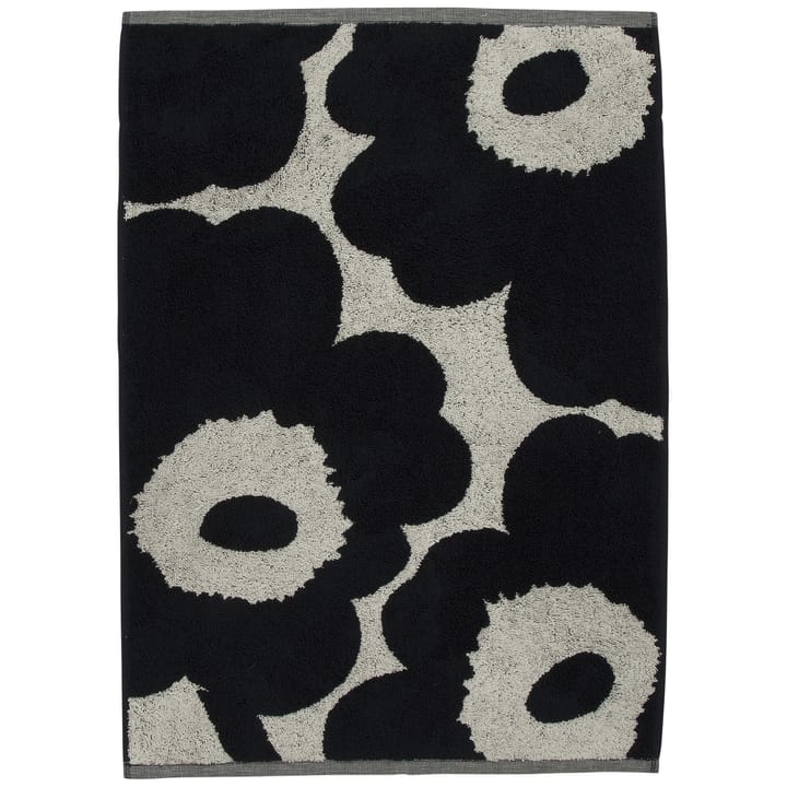 Serviette Unikko Blanc nature-bleu foncé - 50x70 cm - Marimekko