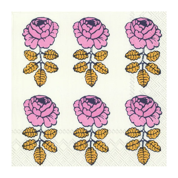 Serviette Vihkiruusu 33x33 cm 20-pack, Blanc Marimekko