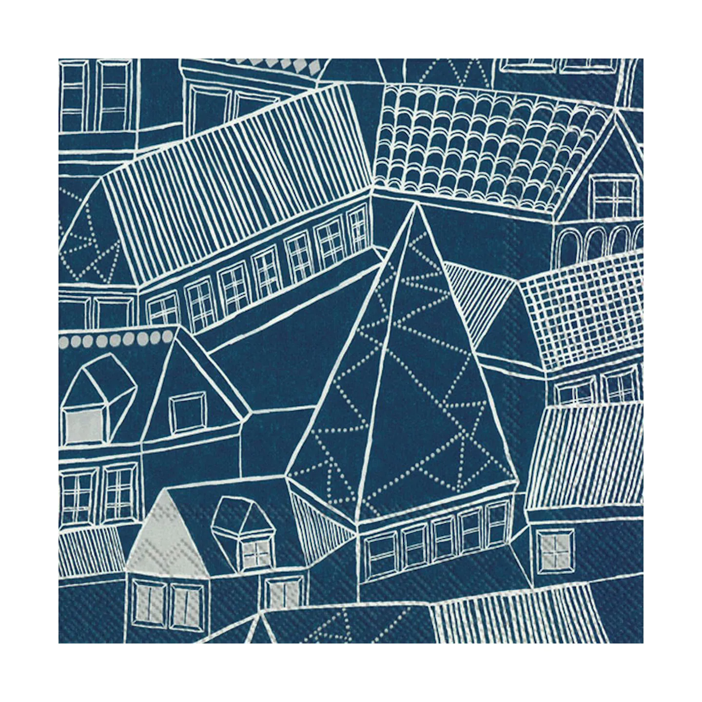 Serviettes Kujiila 33x33 cm, Pack de 20, Bleu-argenté Marimekko