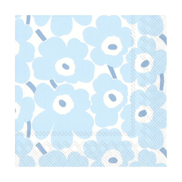 Serviettes Mini Unikko, lot de 20 - Light Blue - Marimekko