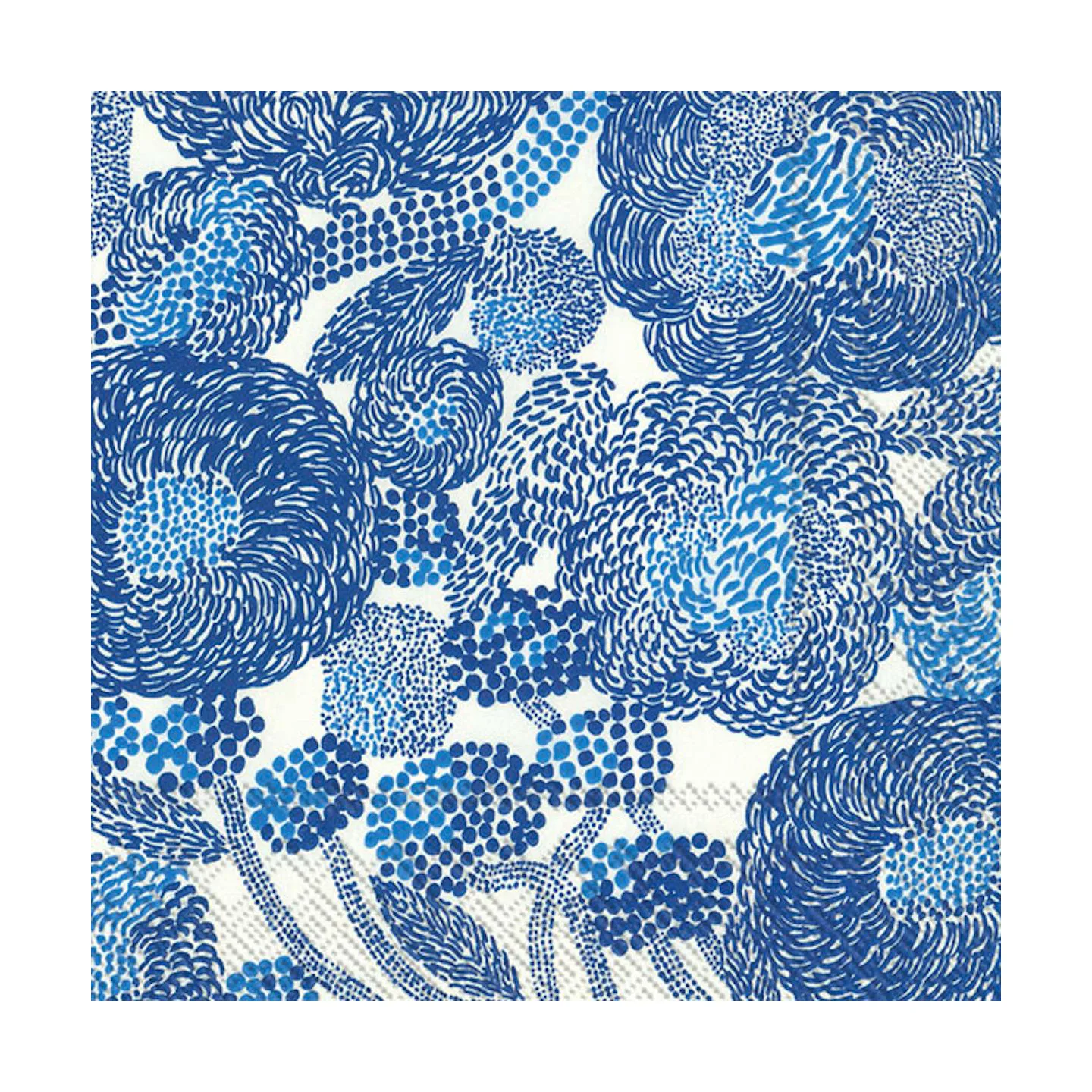 Serviettes Mynsteri 33x33 cm, Lot de 20, Bleu-crème Marimekko