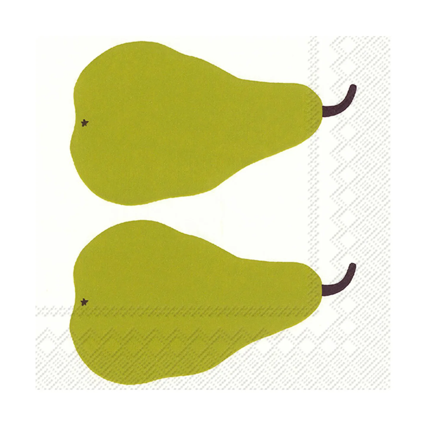 Serviettes Poire 33x33 cm, Lot de 20, Vert Marimekko