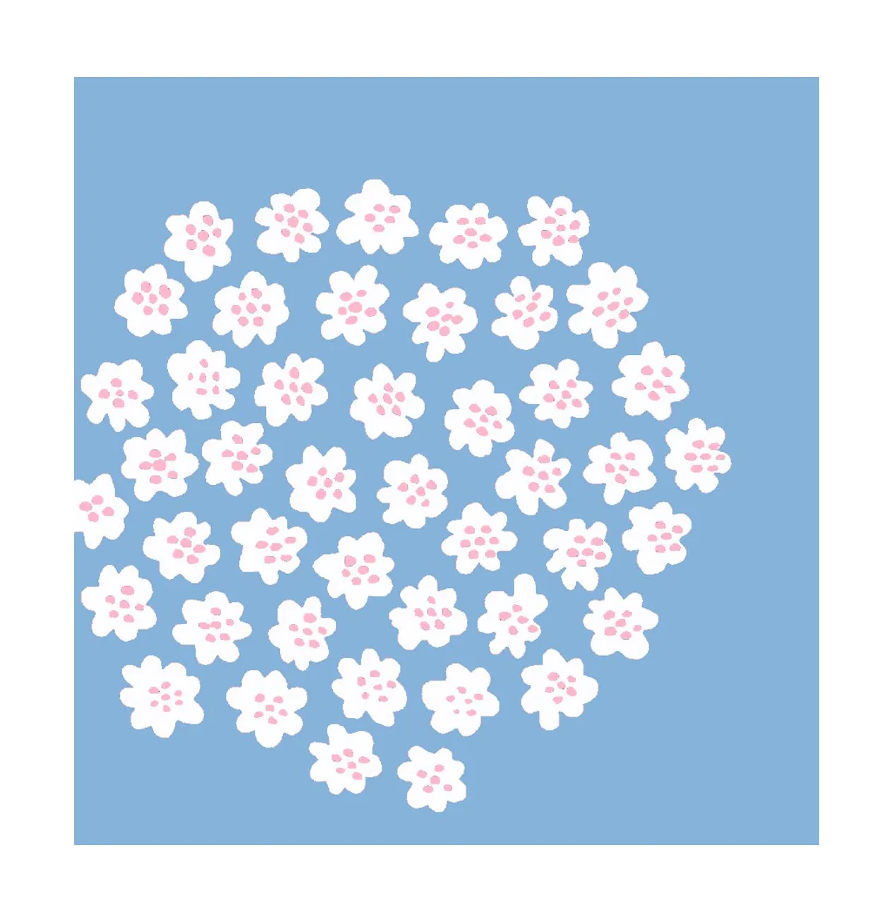 Serviettes Puketti 33x33 cm, Pack de 20, Light Blue Marimekko