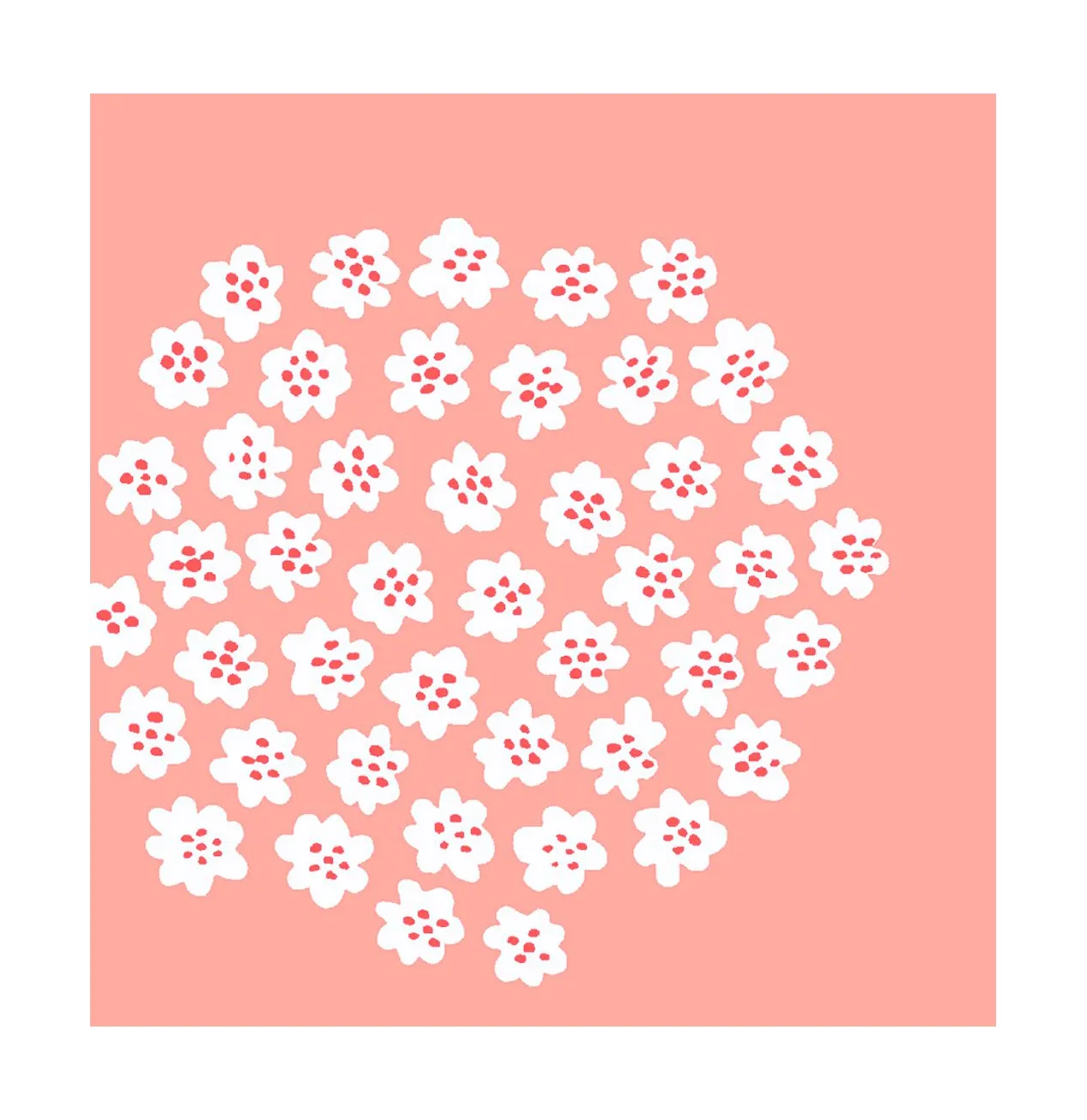 Serviettes Puketti 33x33 cm, Pack de 20, Rose Marimekko