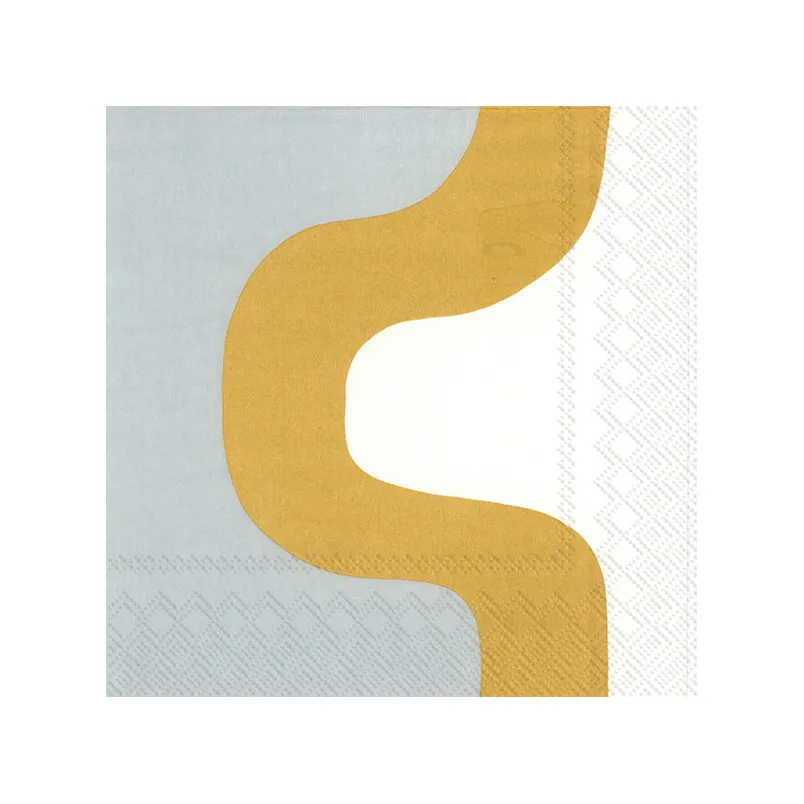 Serviettes Seireeni 33x33 cm Lot de 20, Gold Marimekko