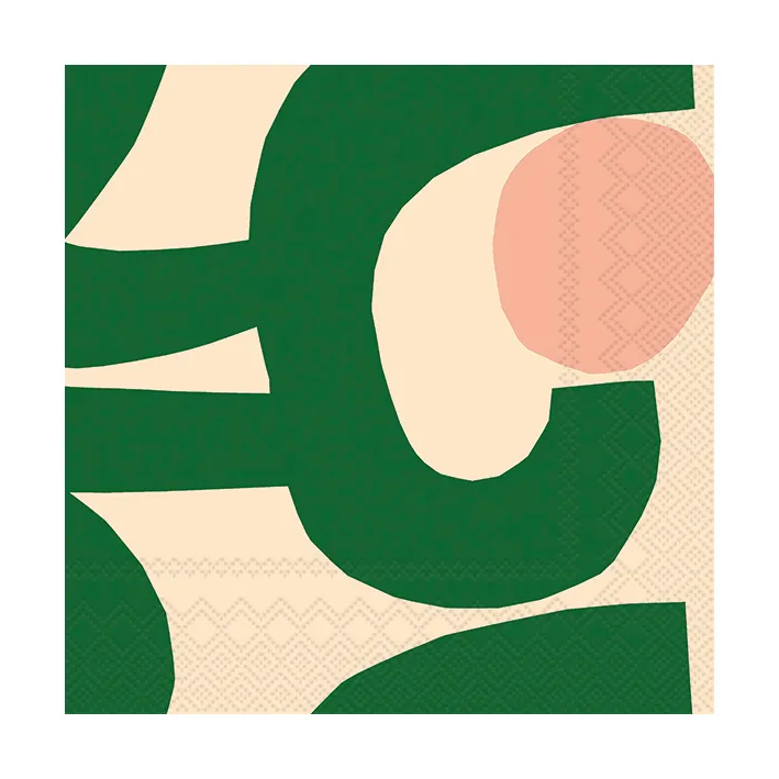 Serviettes Seppel 33x33 cm, lot de 20, Green Marimekko