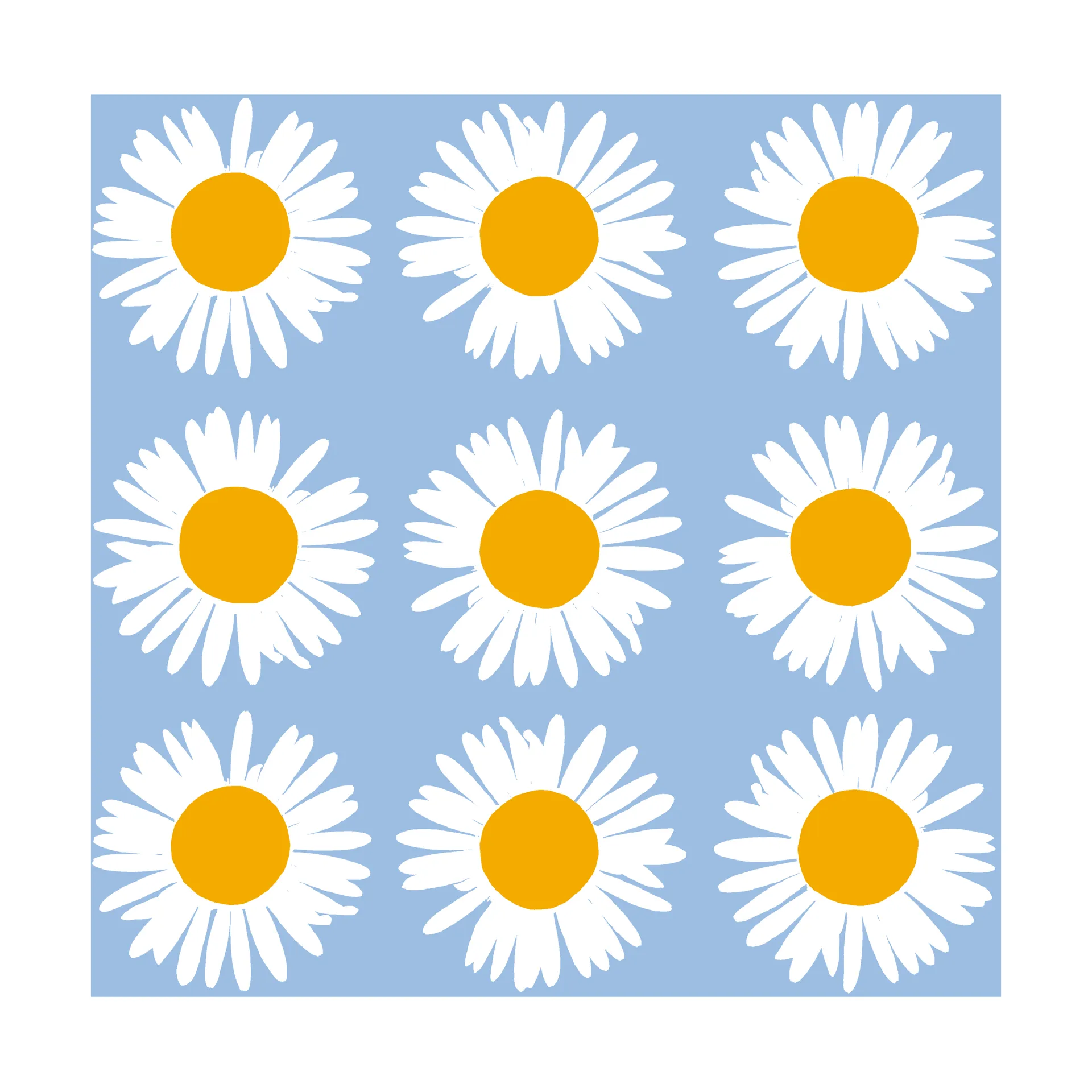Serviettes tournesol 33x33 cm, Pack de 20, Blue Marimekko
