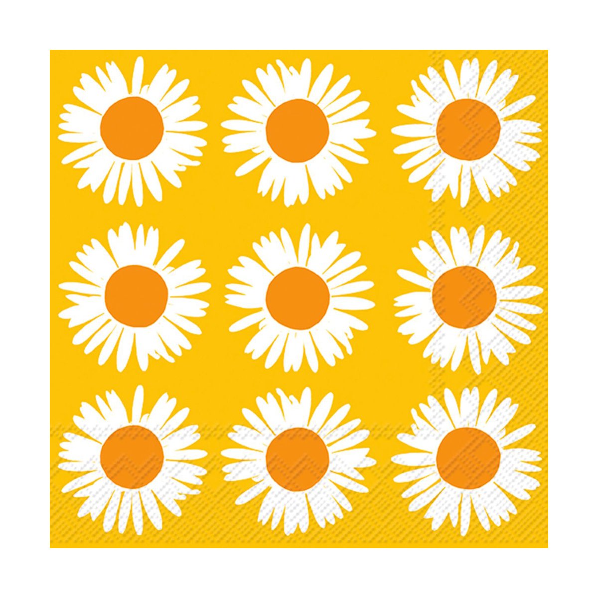 Marimekko Serviettes tournesol 33x33 cm, Pack de 20 Orange-jaune