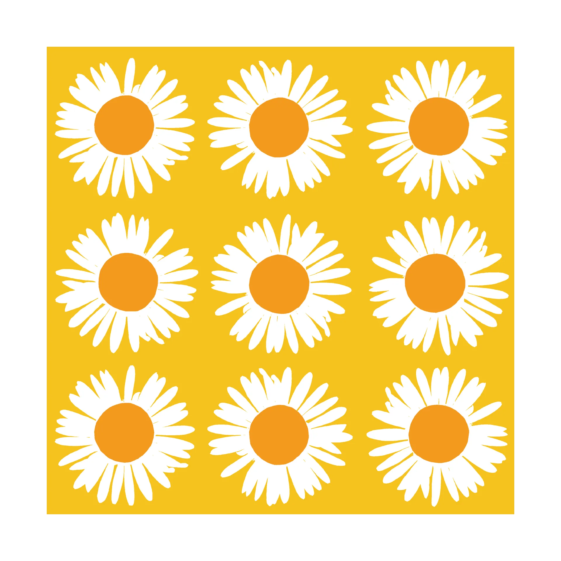 Serviettes tournesol 33x33 cm, Pack de 20, Yellow Marimekko